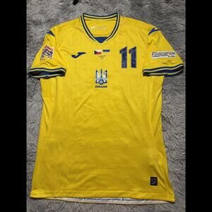 UKRAINE NATIONS LEAGUE 2024 VS CZECHIA MATCH WORN & SIGNED JERSEY VANAT #11